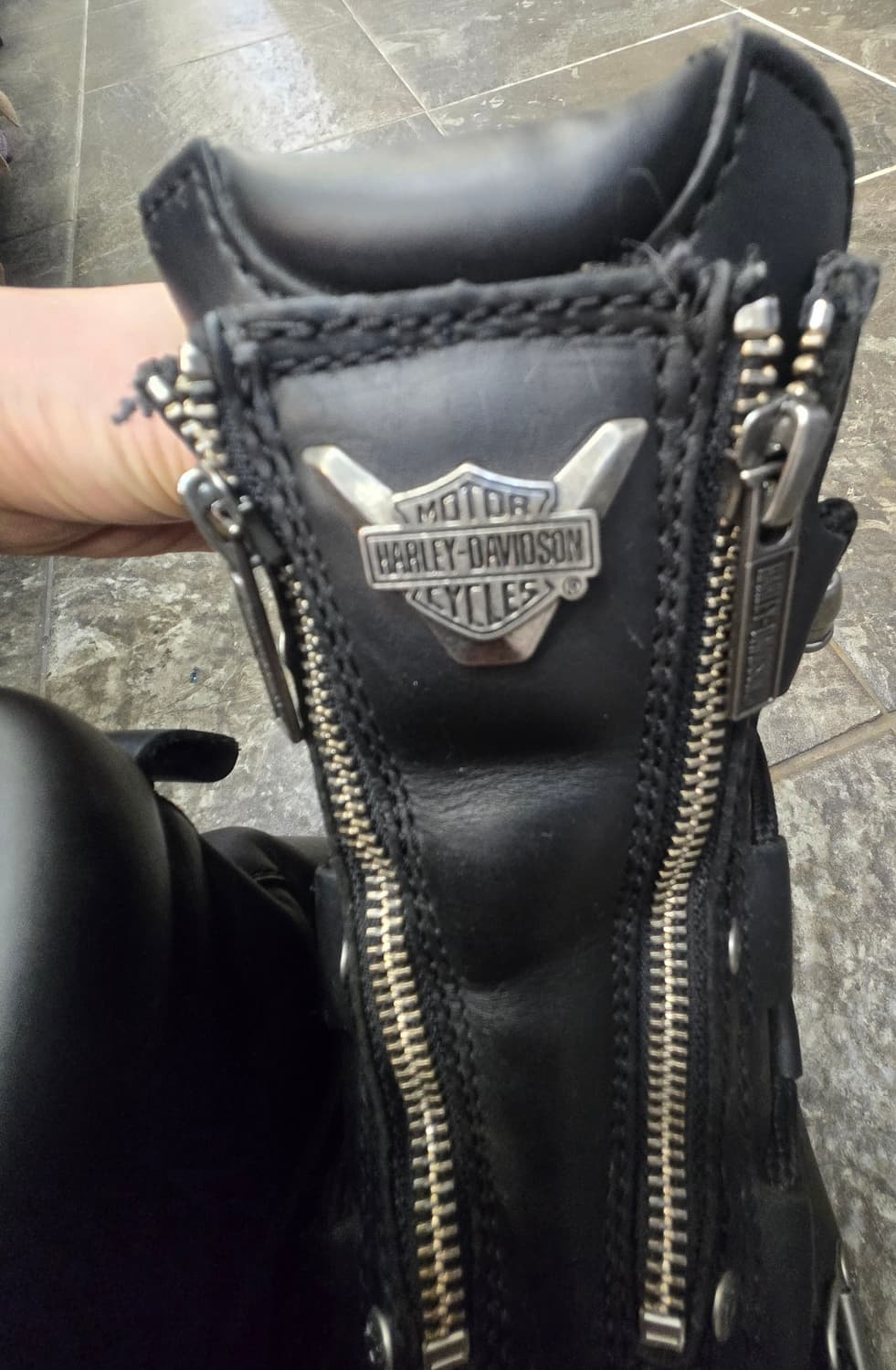 할리데이비슨 블랙 레더 부츠 상품이미지7