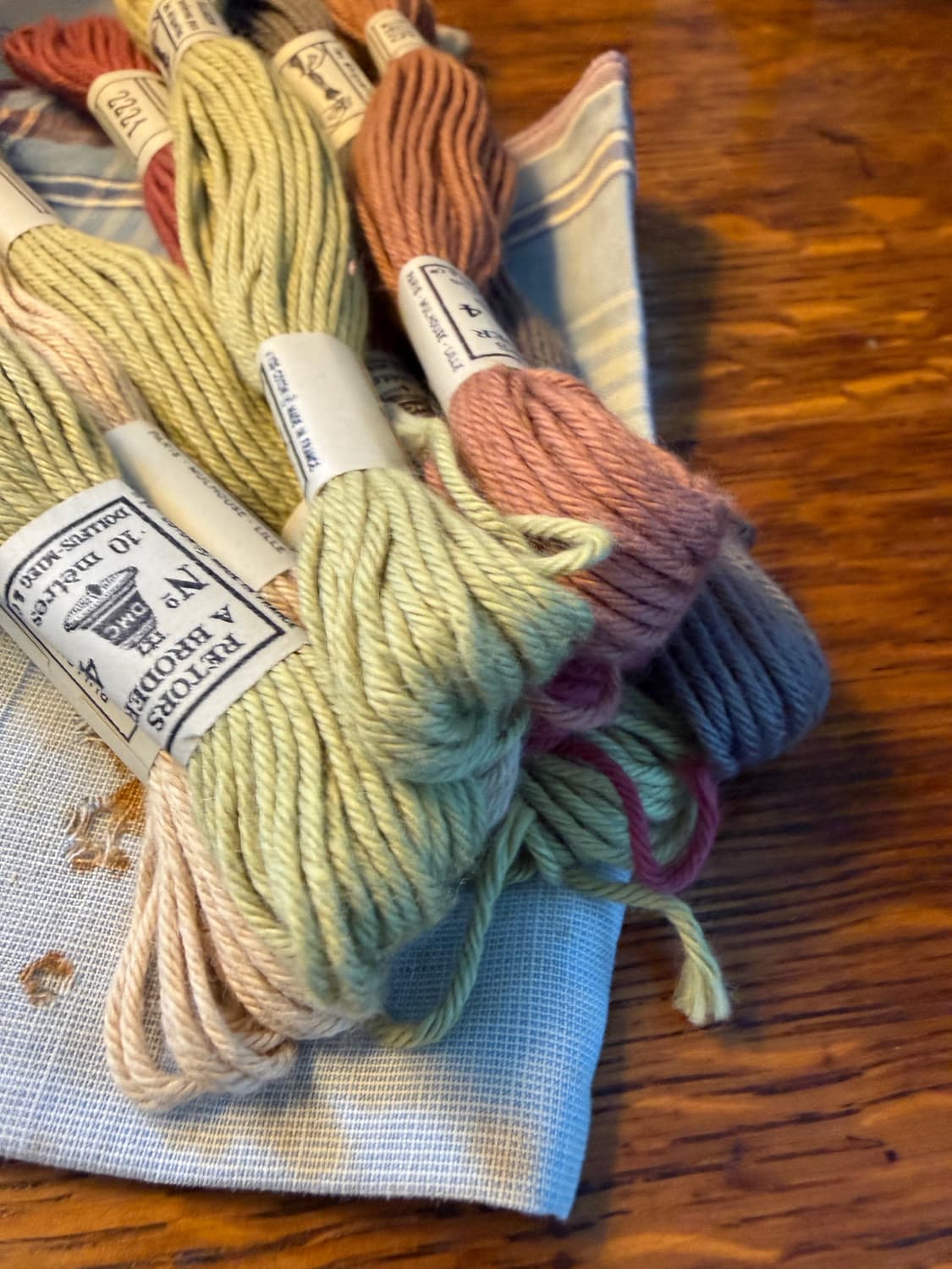 프랑스 빈티지 자수실 8개세트 (100% 코튼) 상품이미지2