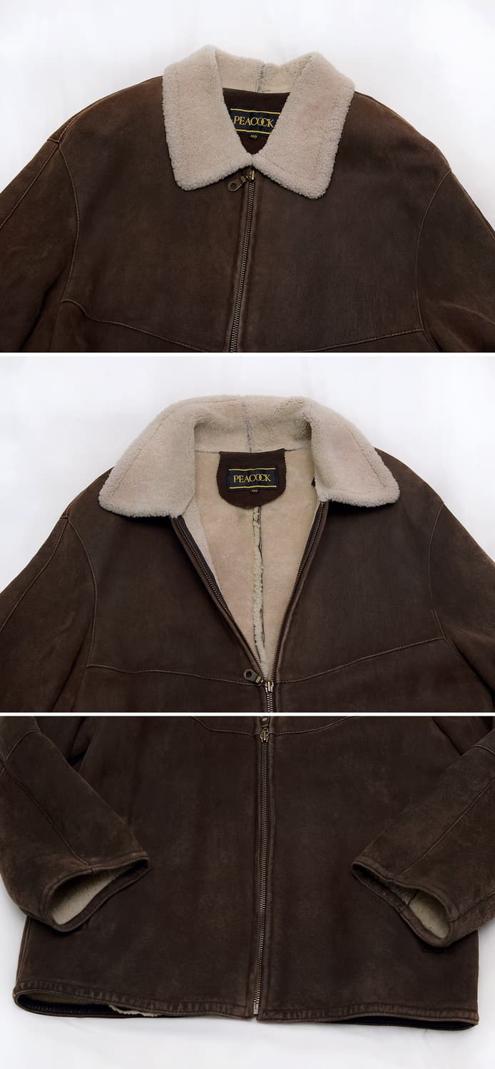 신세계 백화점 천연 양가죽 스웨이드 시어링 무스탕 코트 자켓 (100+) 상품이미지4