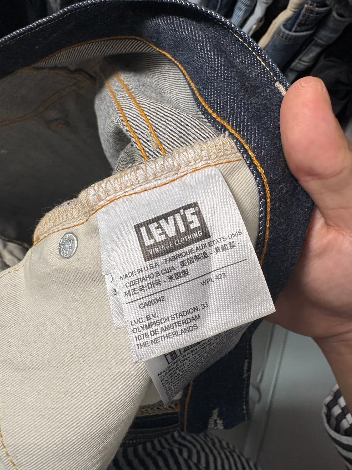 Lvc 54501 made in usa 콘밀원단 데님 31x34 상품이미지5
