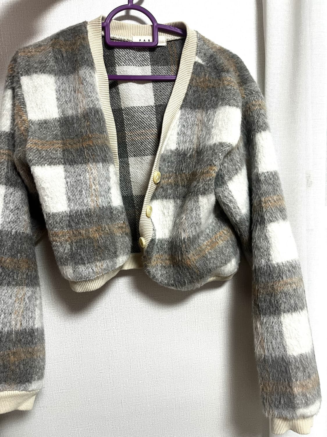 Check Cardigan 상품이미지1