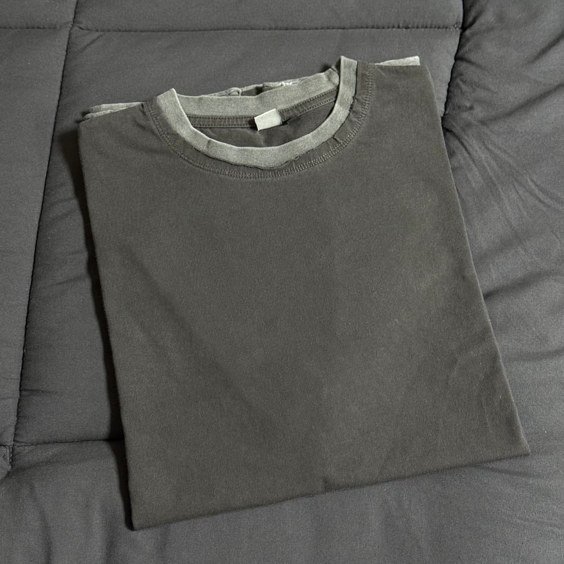 4) 폴리테루 레이어드 롱슬리브 차콜 그레이 상품이미지1