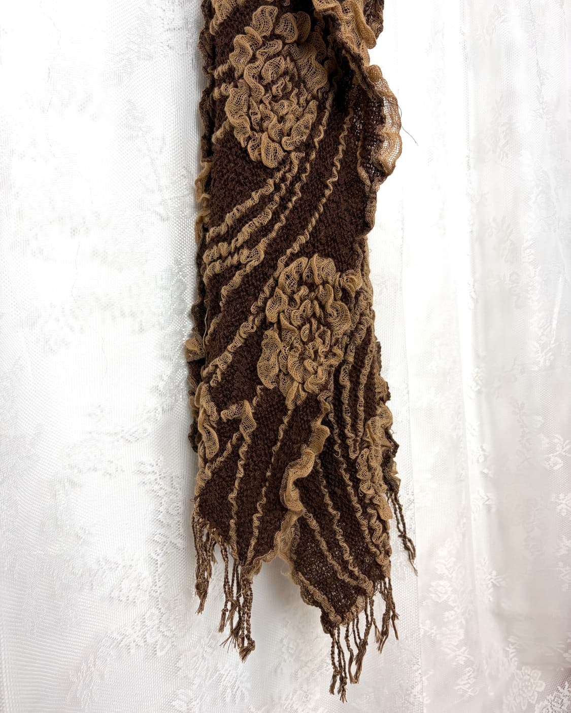 Textured ruffle knit muffler 상품이미지5