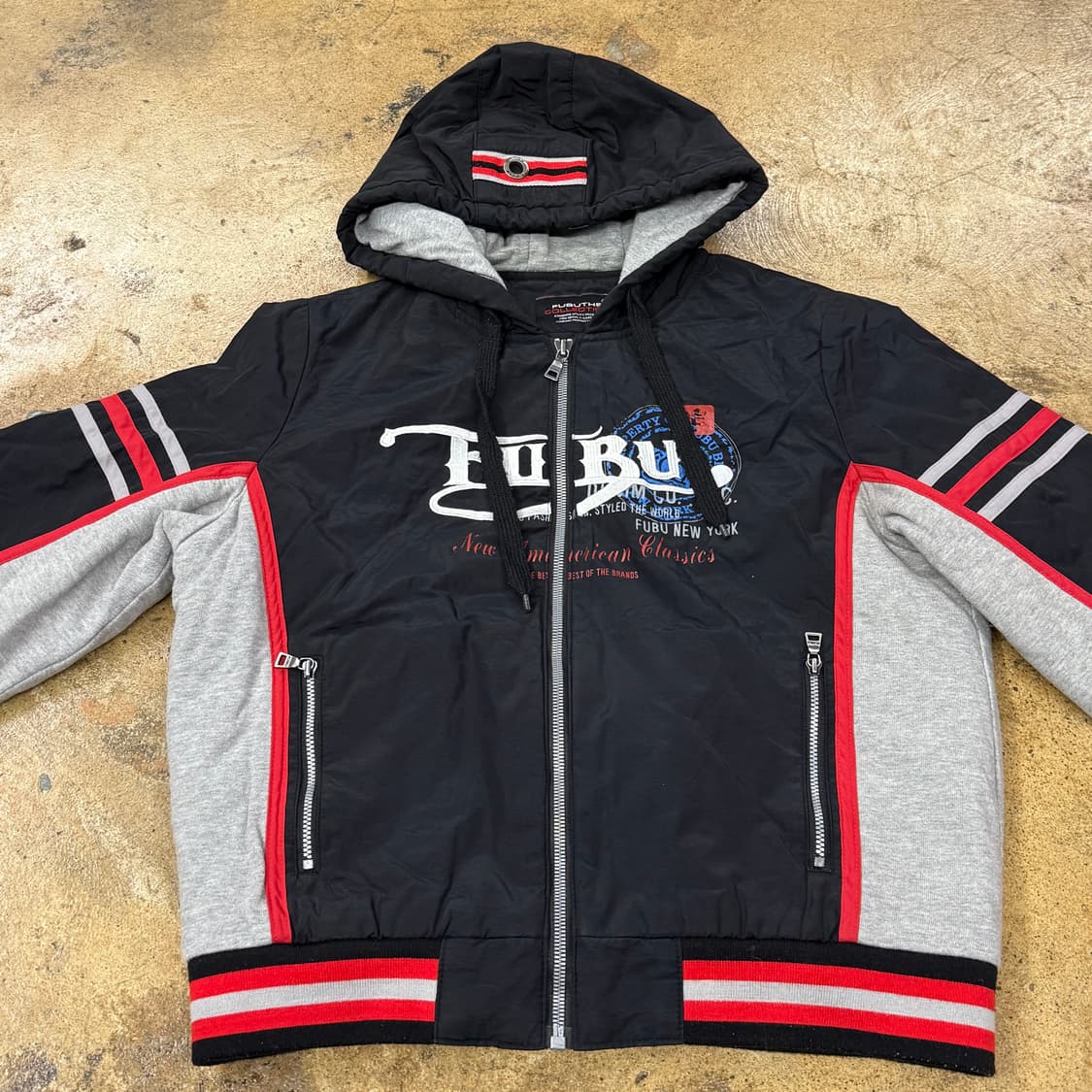 후부 블랙 레드 레이싱 자켓  상품이미지3