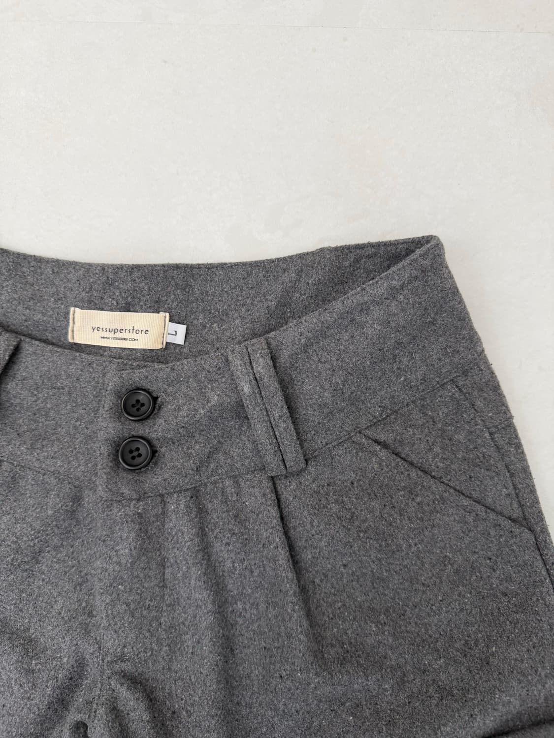 그레이 니트 핀턱 반바지  상품이미지4