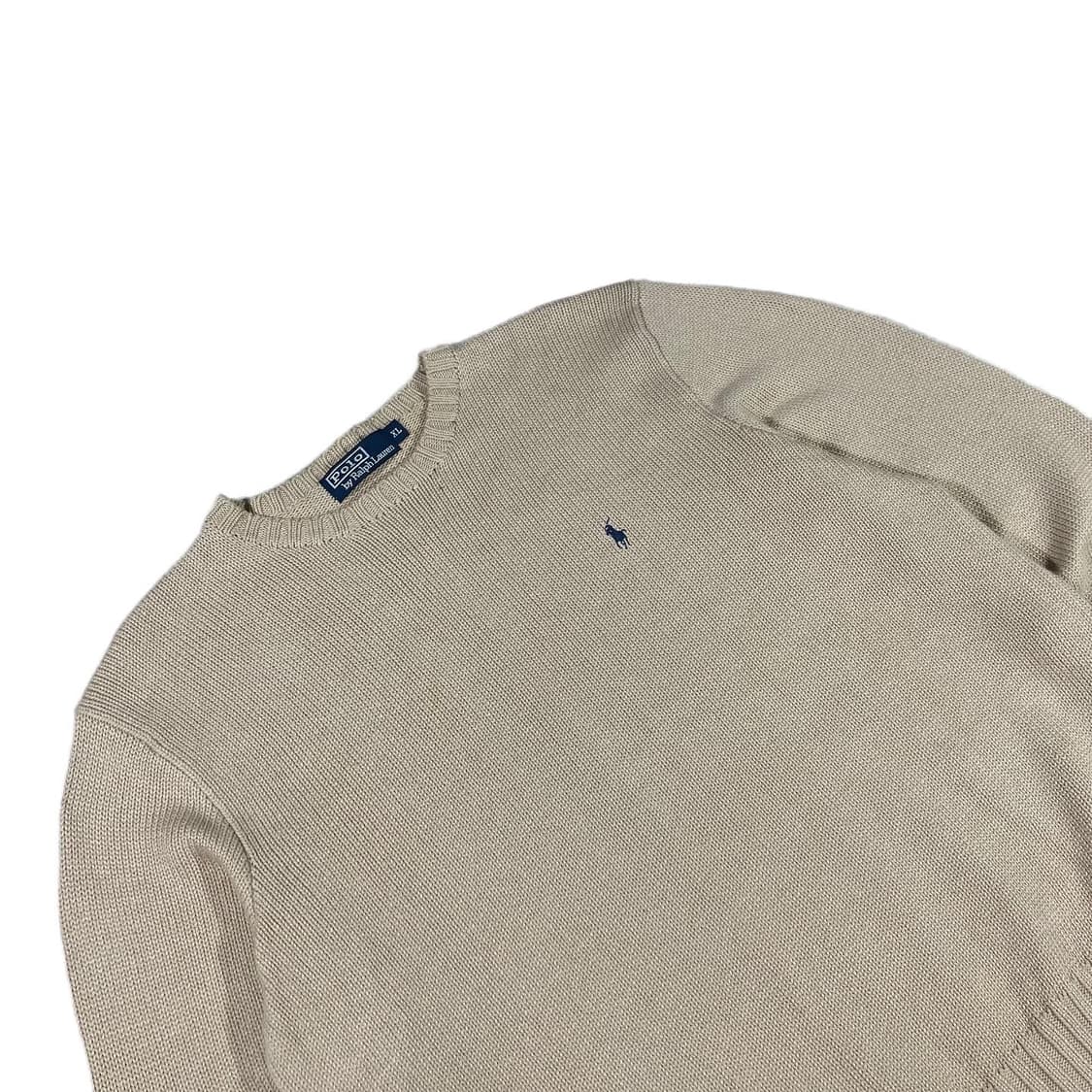 90's 폴로 랄프로렌 베이지 코튼 니트 상품이미지3