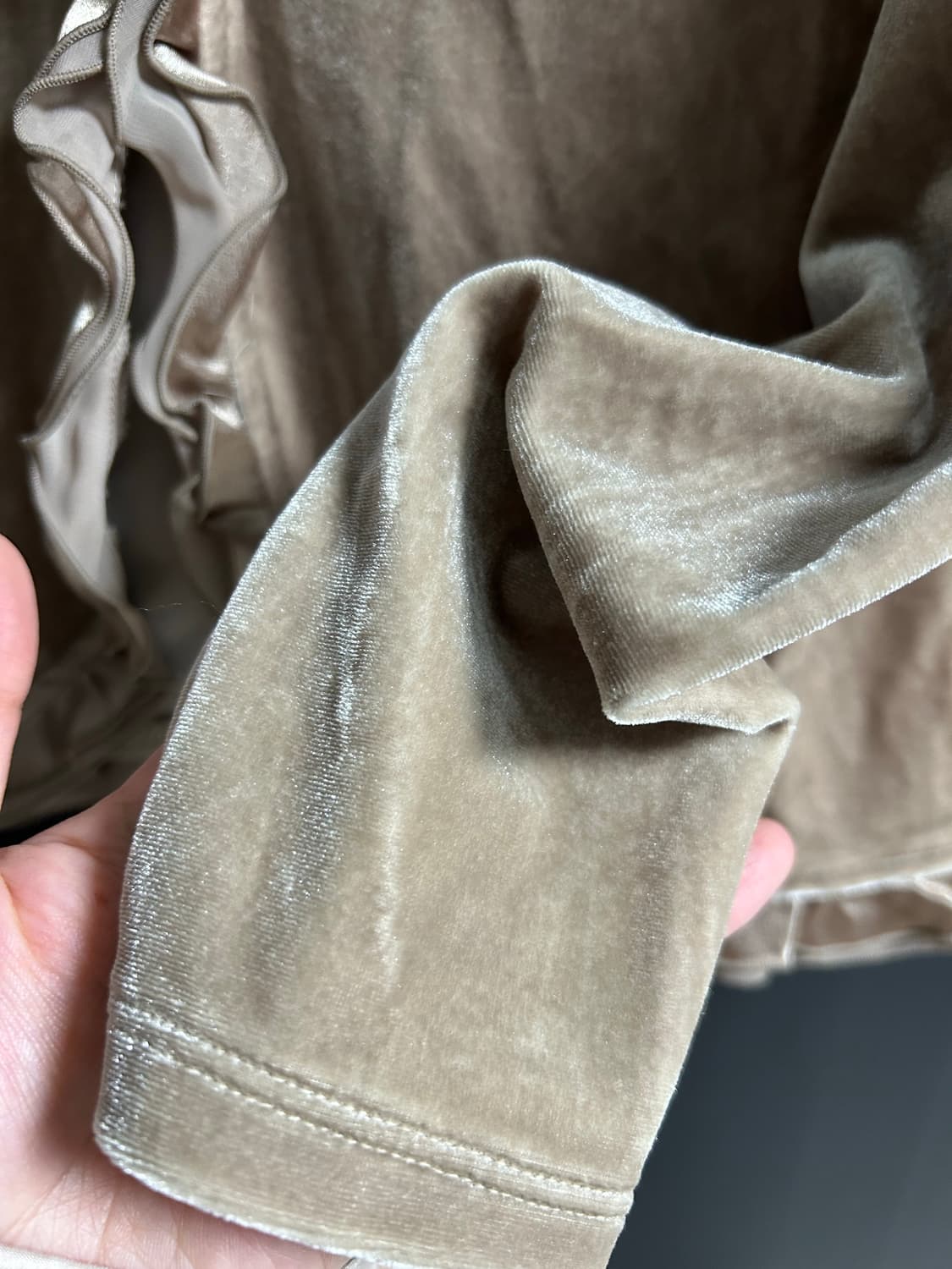 빈티지 벨벳 프릴 가디건  상품이미지3