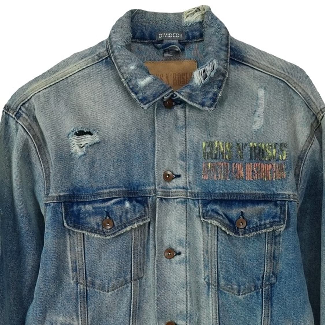 [에이치앤엠] 건즈앤로지스 디스트로이드 오버핏 데님 자켓 M20124 상품이미지4