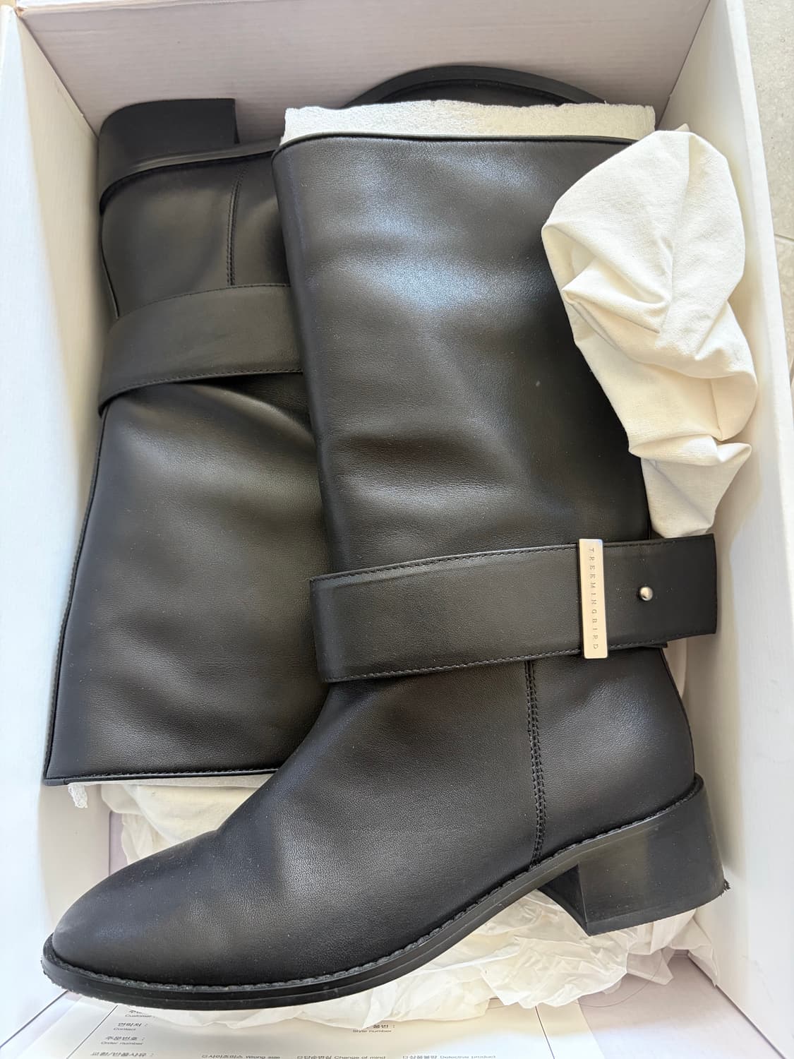 [240]트리밍버드 벨티드 미들 부츠 상품이미지2