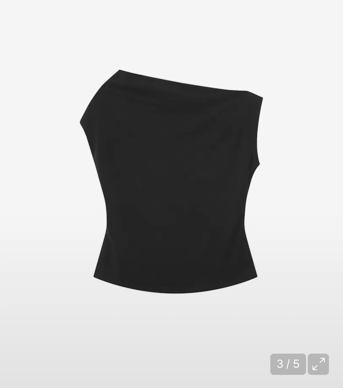 (새상품) 미세키서울 Slanted sleeveless top BLACK 상품이미지3
