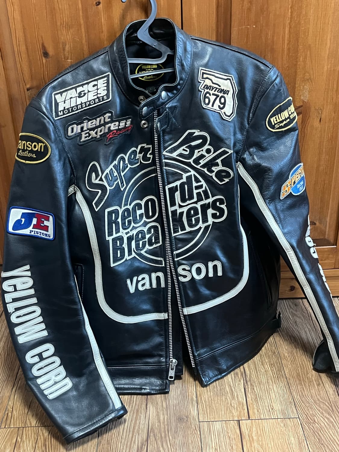 Vanson x Yellow corn 콜라보 레더 라이딩자켓 L 사이즈 상품이미지1