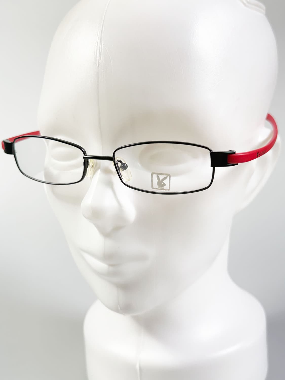90s PLAYBOY 블랙 레드 메탈 슬림 스퀘어 빈티지 안경 상품이미지9