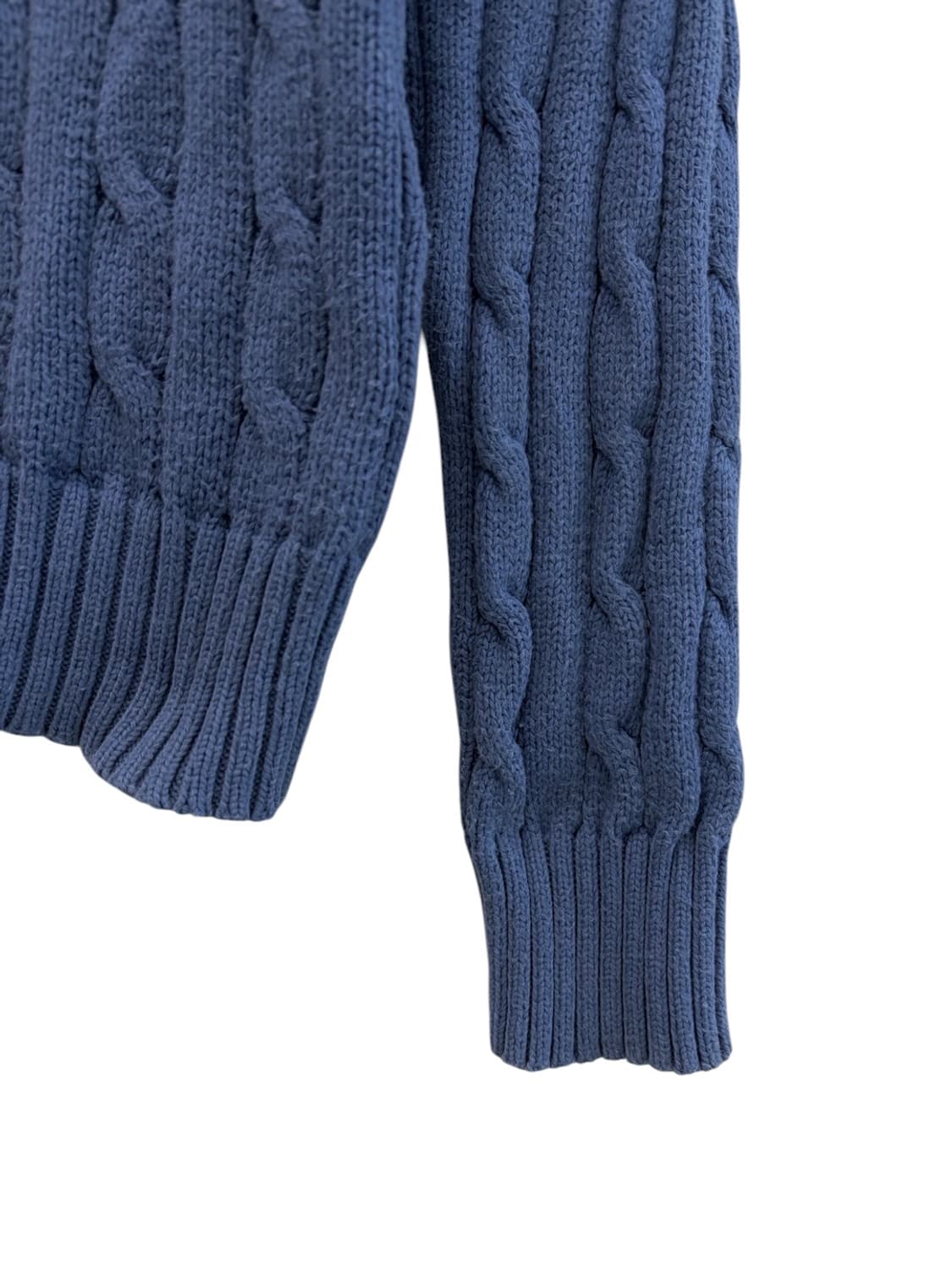 폴로 케이블니트 블루 (M) 상품이미지6