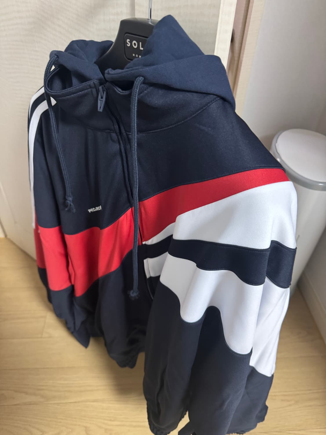 프로젝트gr 하이브리드 후디 트랙 자켓 네이비 1사이즈 상품이미지5