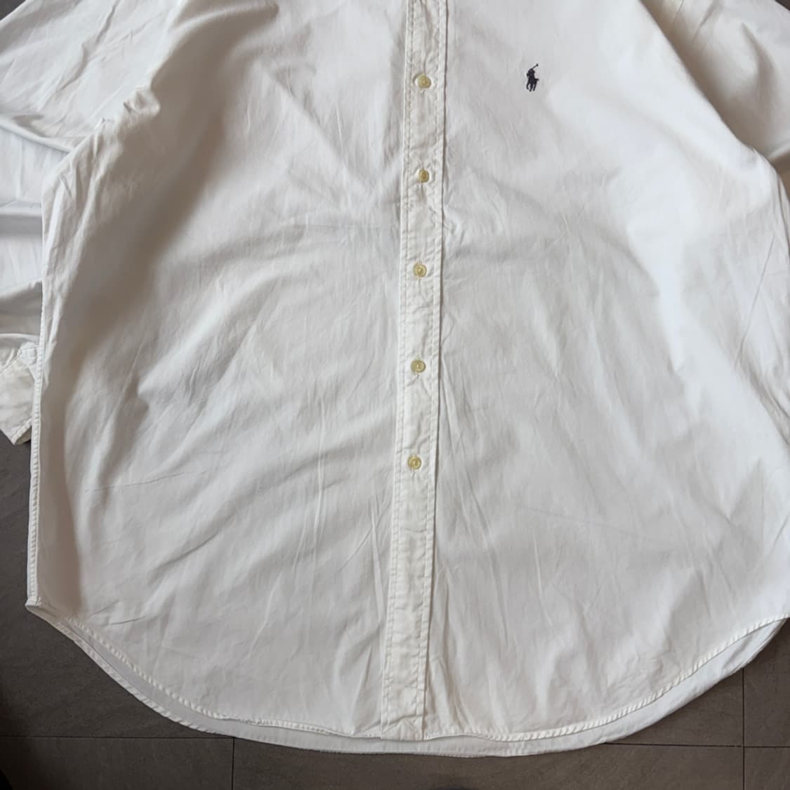 폴로 화이트 클래식 포니 로고 포플린 셔츠 상품이미지4