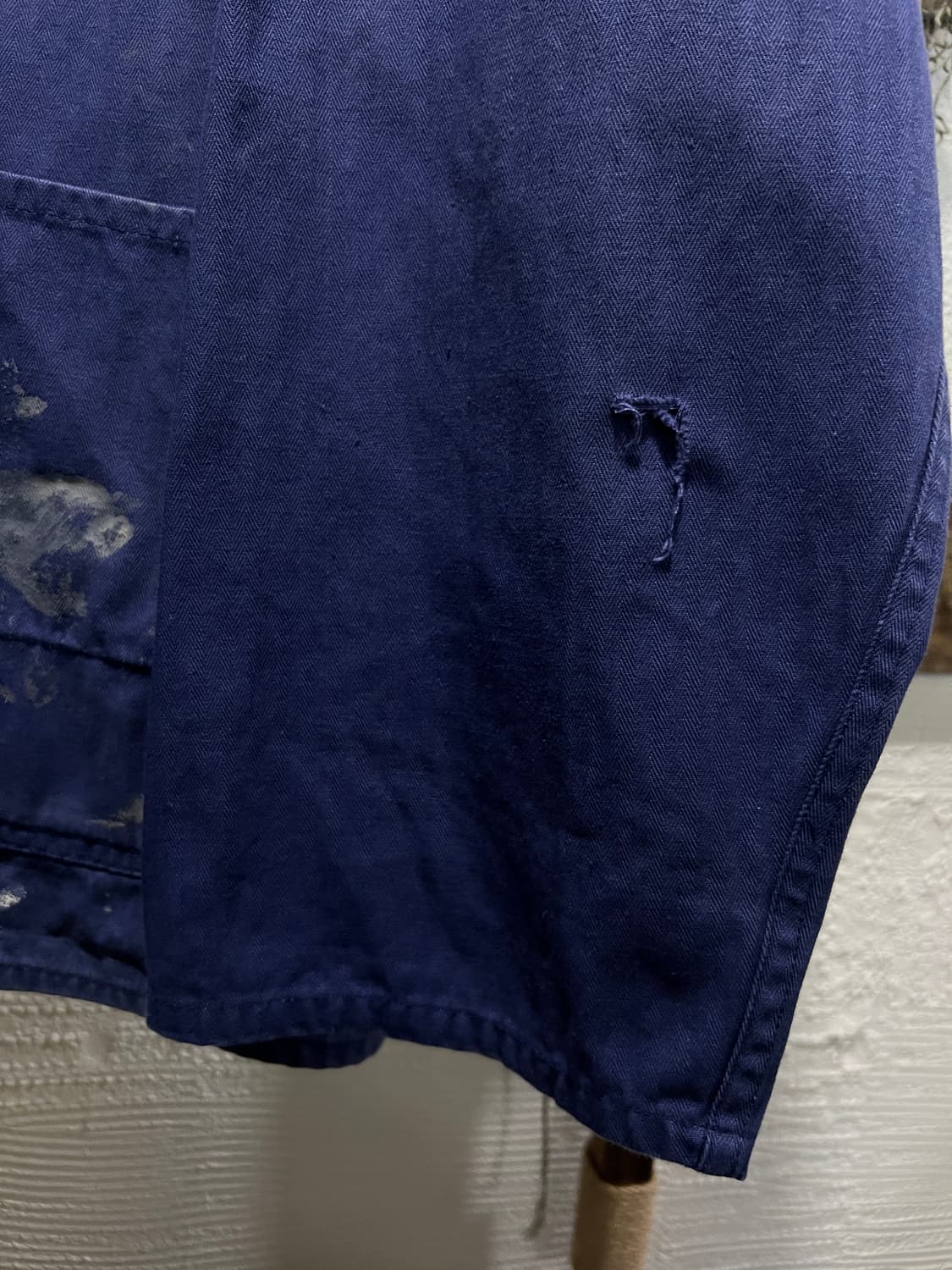 [2XL]90's 빈티지 페인팅 HBT 프렌치 워크 자켓 상품이미지5