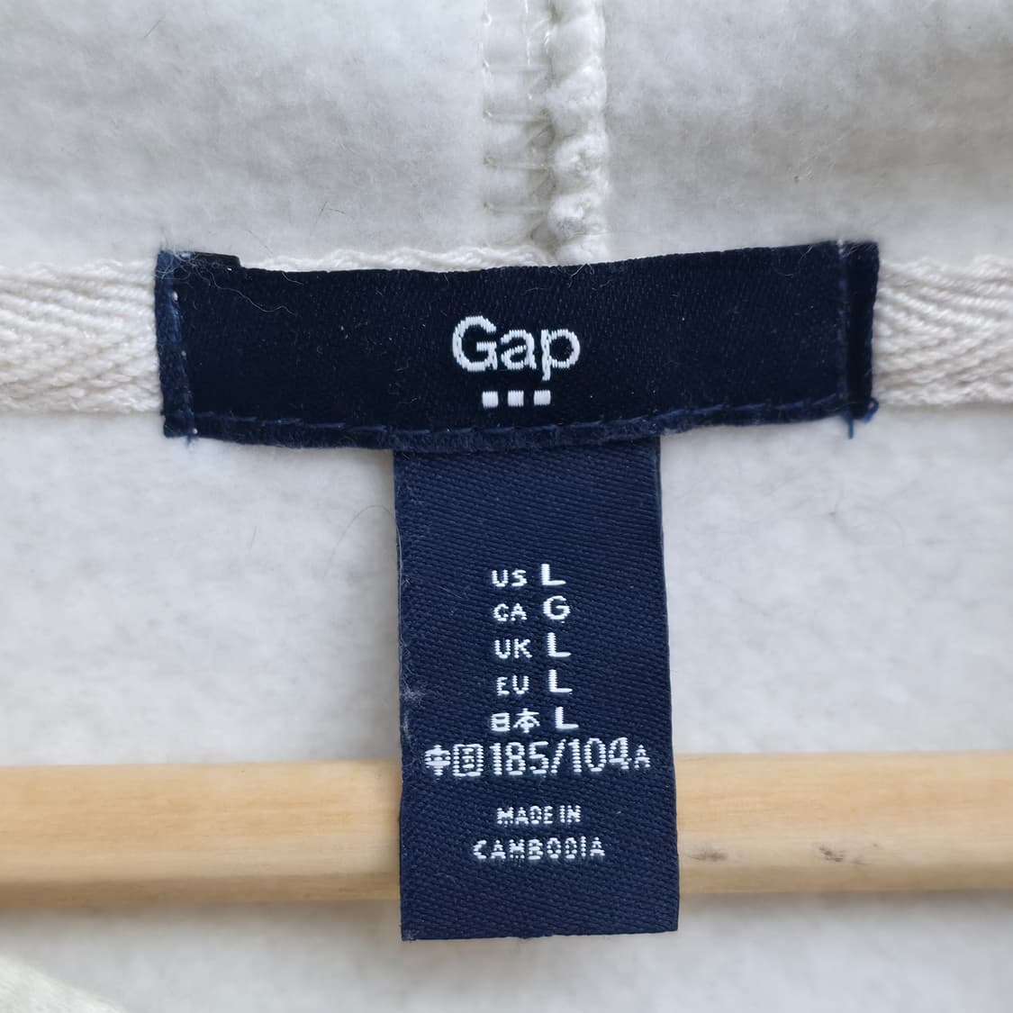 [L] 갭 GAP 후드티 아이보리 상품이미지5