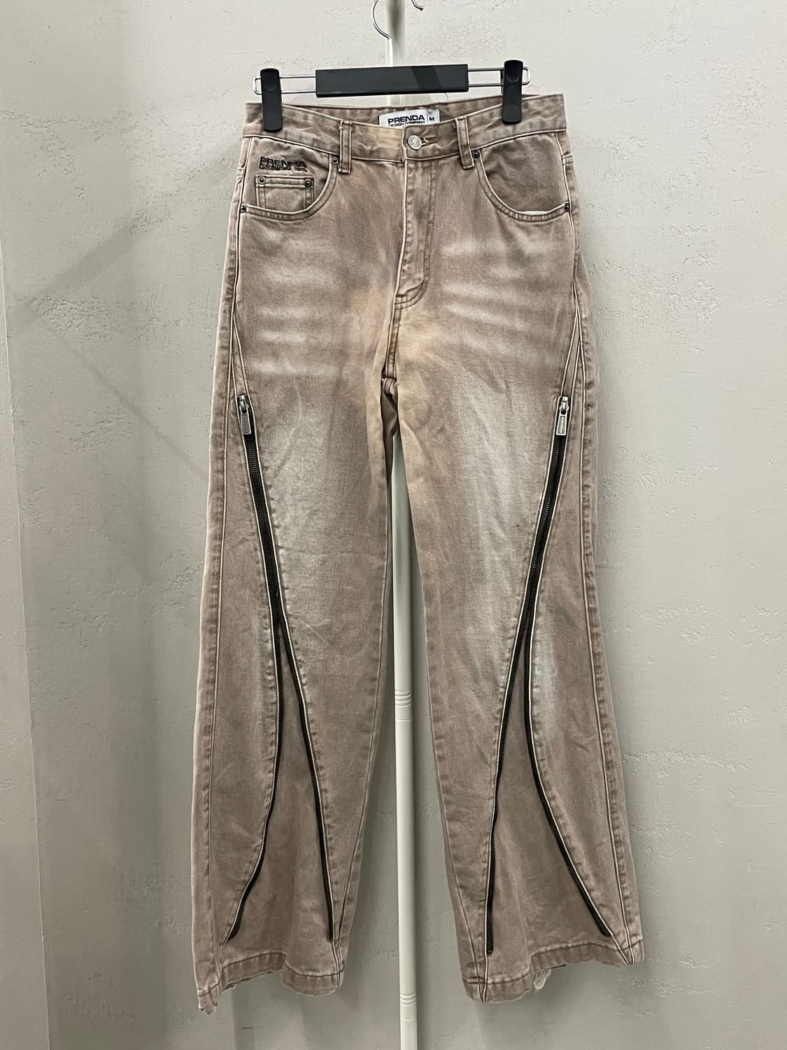 PRENDA 프렌다 커브드 지퍼 플레어 팬트 다크 브라운 M 상품이미지2