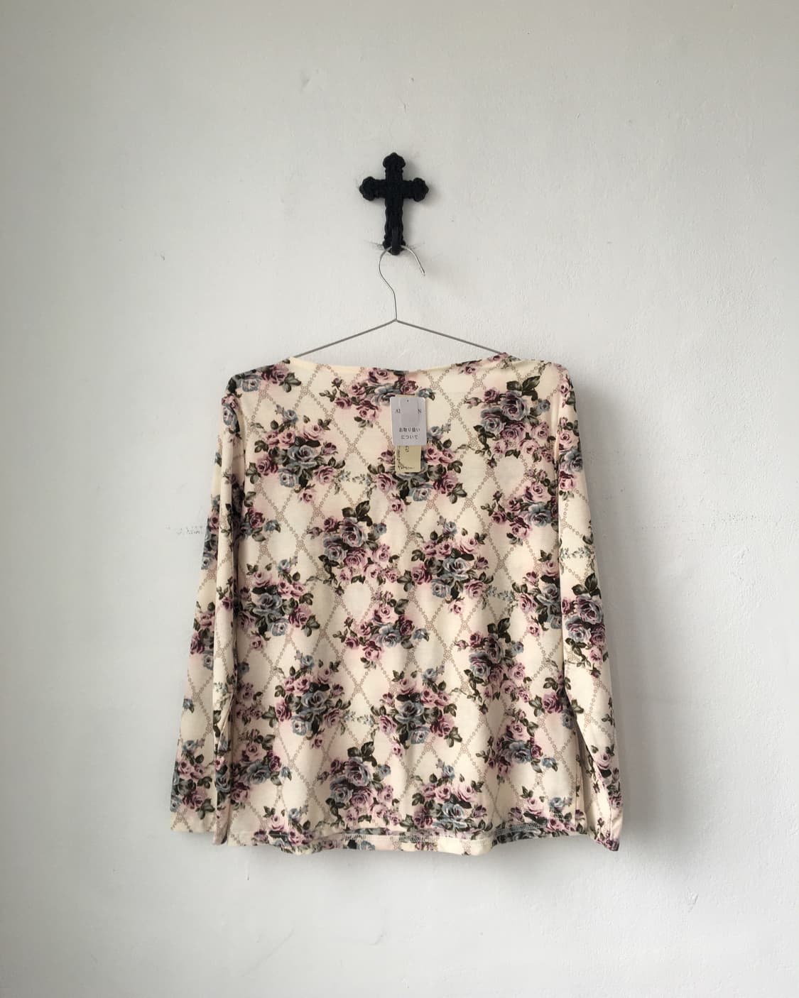 Lace trimming flower pattern sleeve 상품이미지3