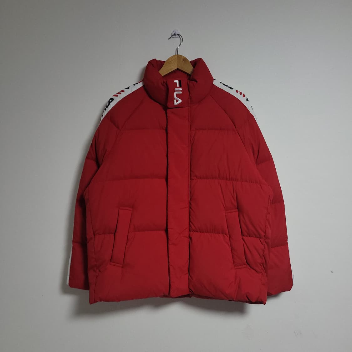 (S) FILA 휠라 레드 패딩 점퍼 스키 점퍼 올드스쿨 상품이미지1