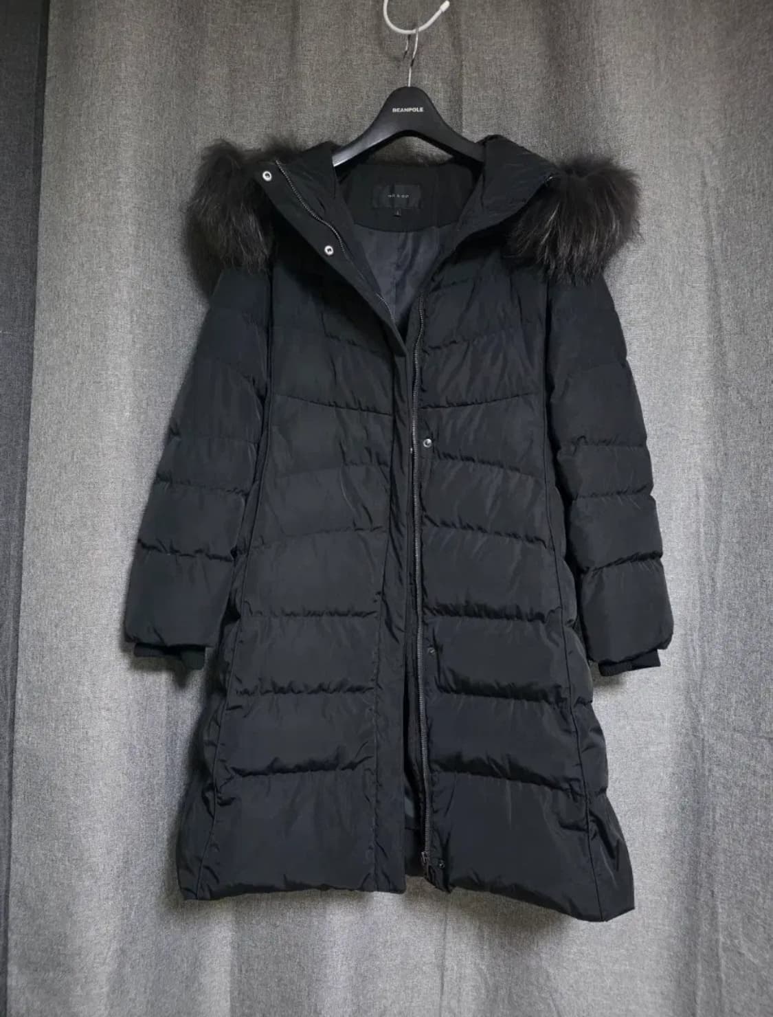 온앤온 너구리퍼 덕다운 롱패딩 상품이미지1