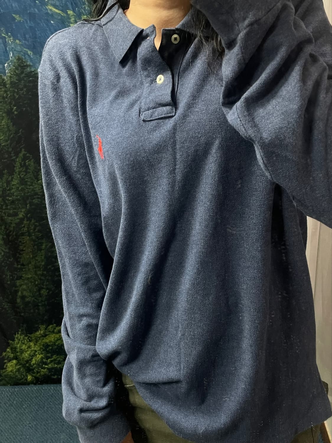 폴로 네이비 긴팔 카라티 상품이미지2