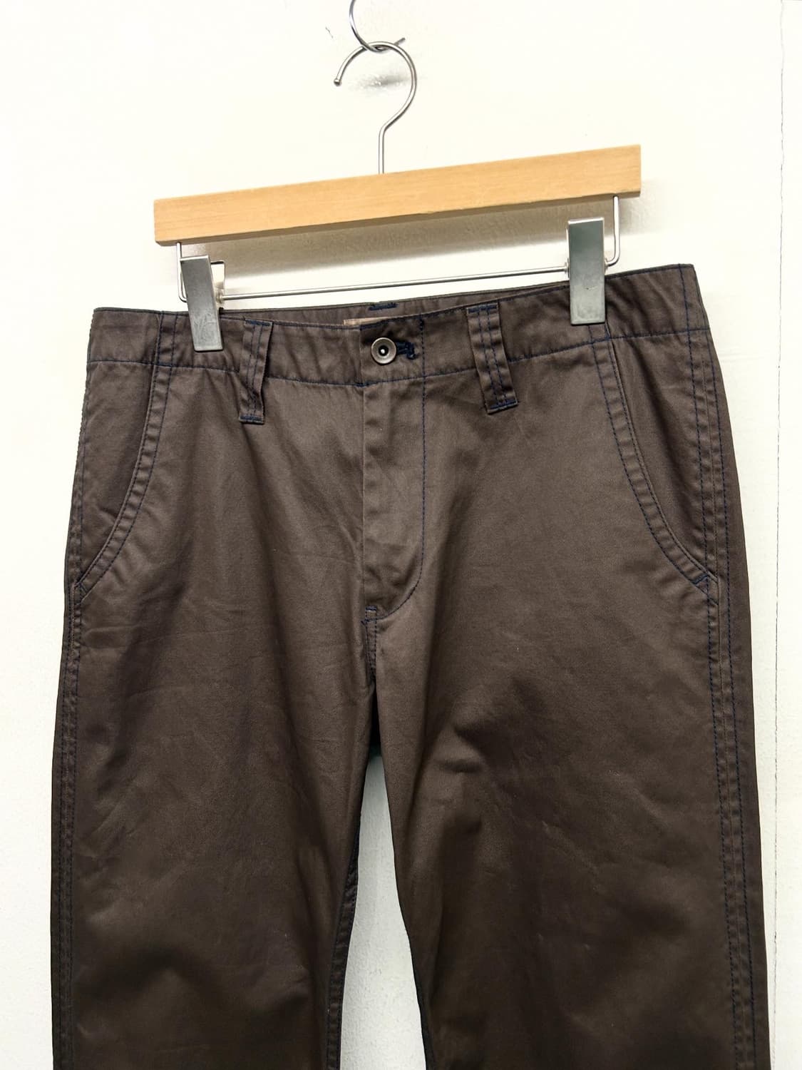 GIOBLITZ 브라운 코팅 코튼 팬츠 상품이미지2