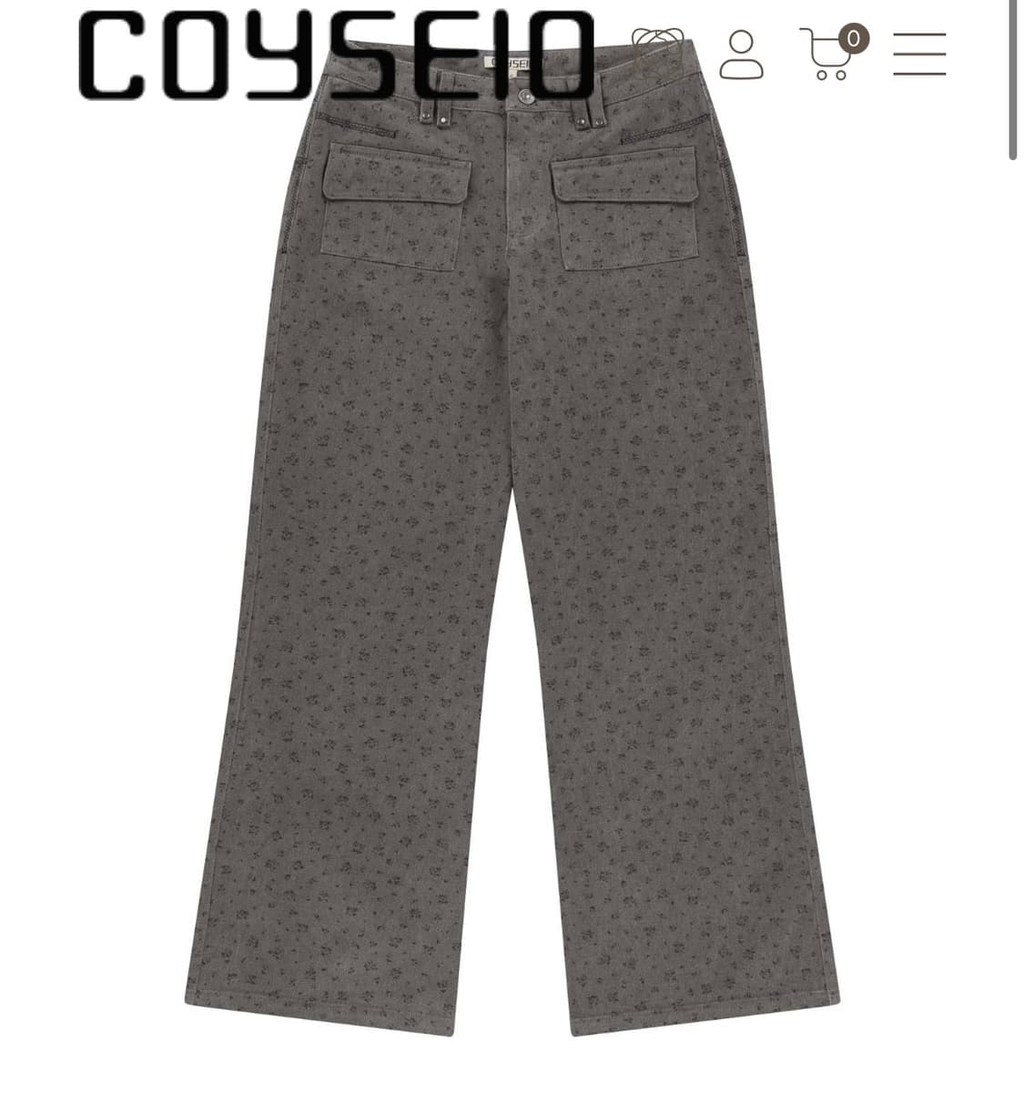 코이세이오 플라워 팬츠 네이비 2사이즈 상품이미지1