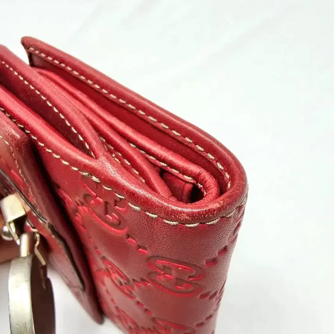 구찌 시마 하트 자물쇠 반지갑 레드 상품이미지8