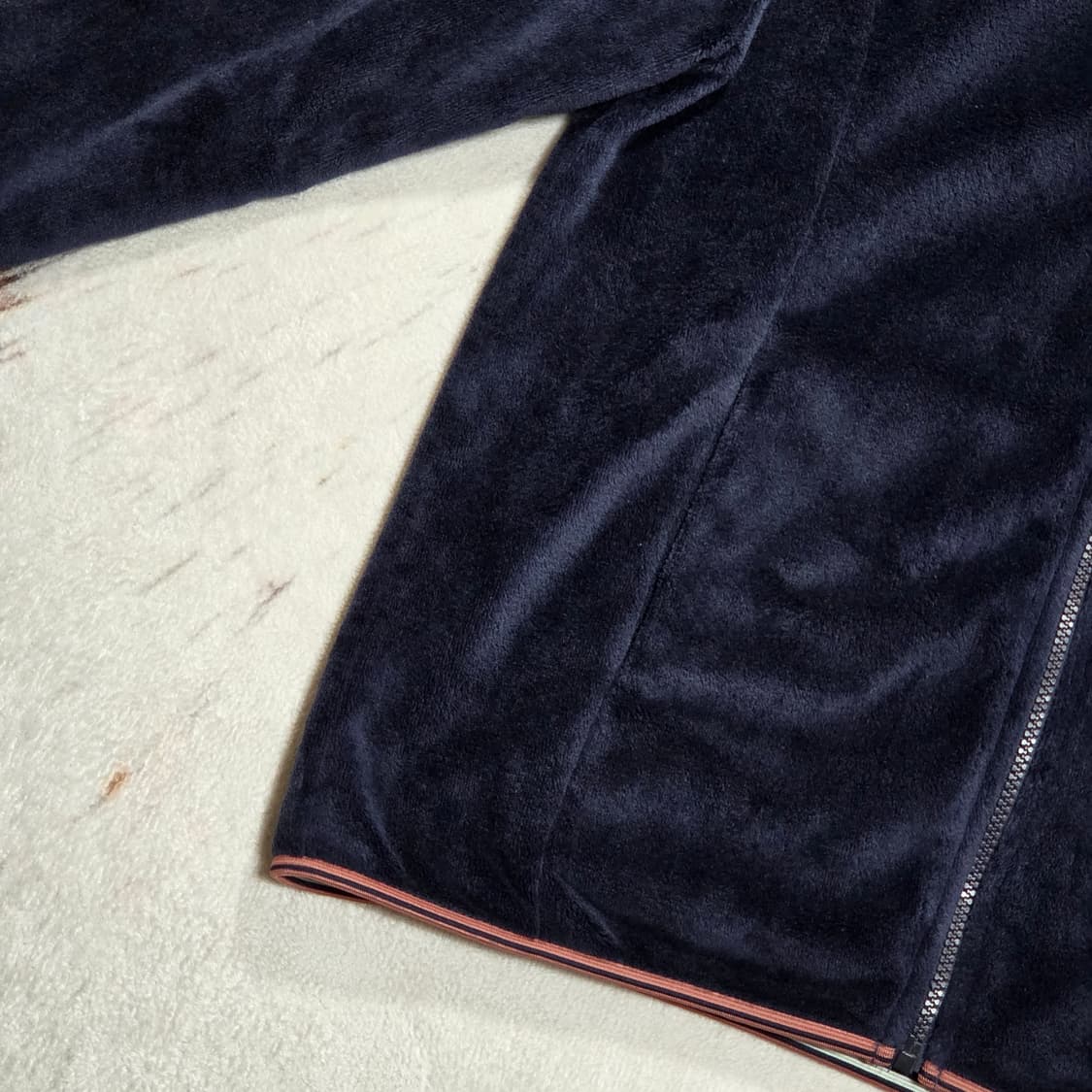 빈티지 네이비 후리스 후드집업 상품이미지3