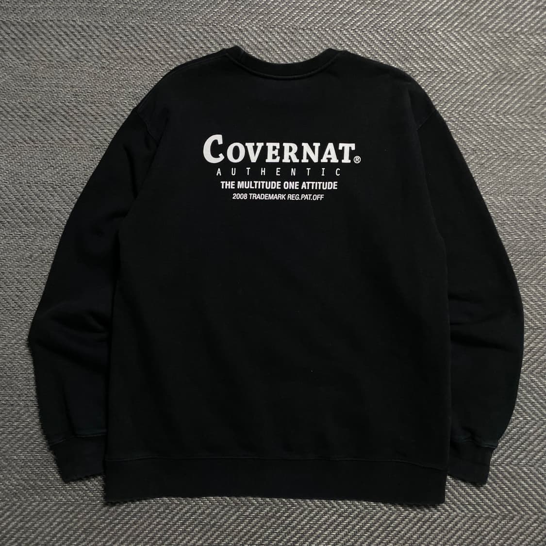 커버낫 빅로고 블랙 박시핏 맨투맨y 5272 상품이미지2