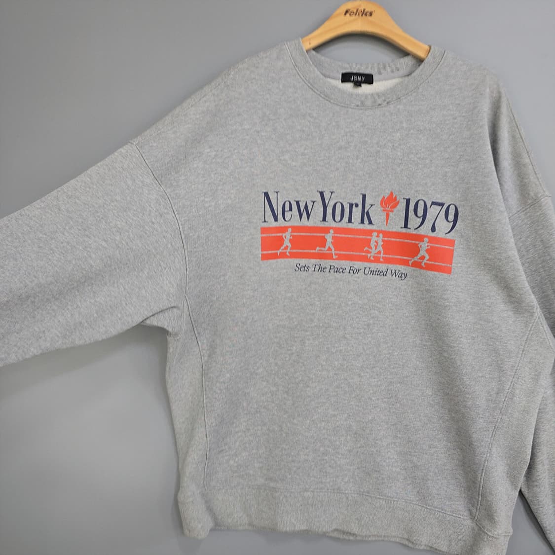 제이에스엔와이(JSNY) 뉴욕 프린트 맨투맨 M 상품이미지5