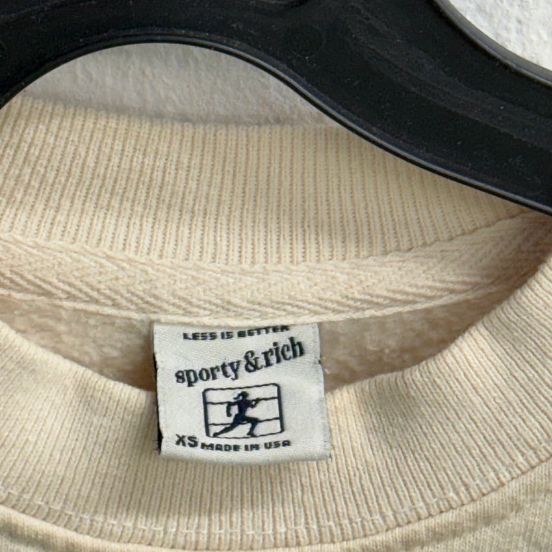 USA 스포티앤리치 윔블던 아이보리 크루넥 맨투맨 XS 상품이미지2