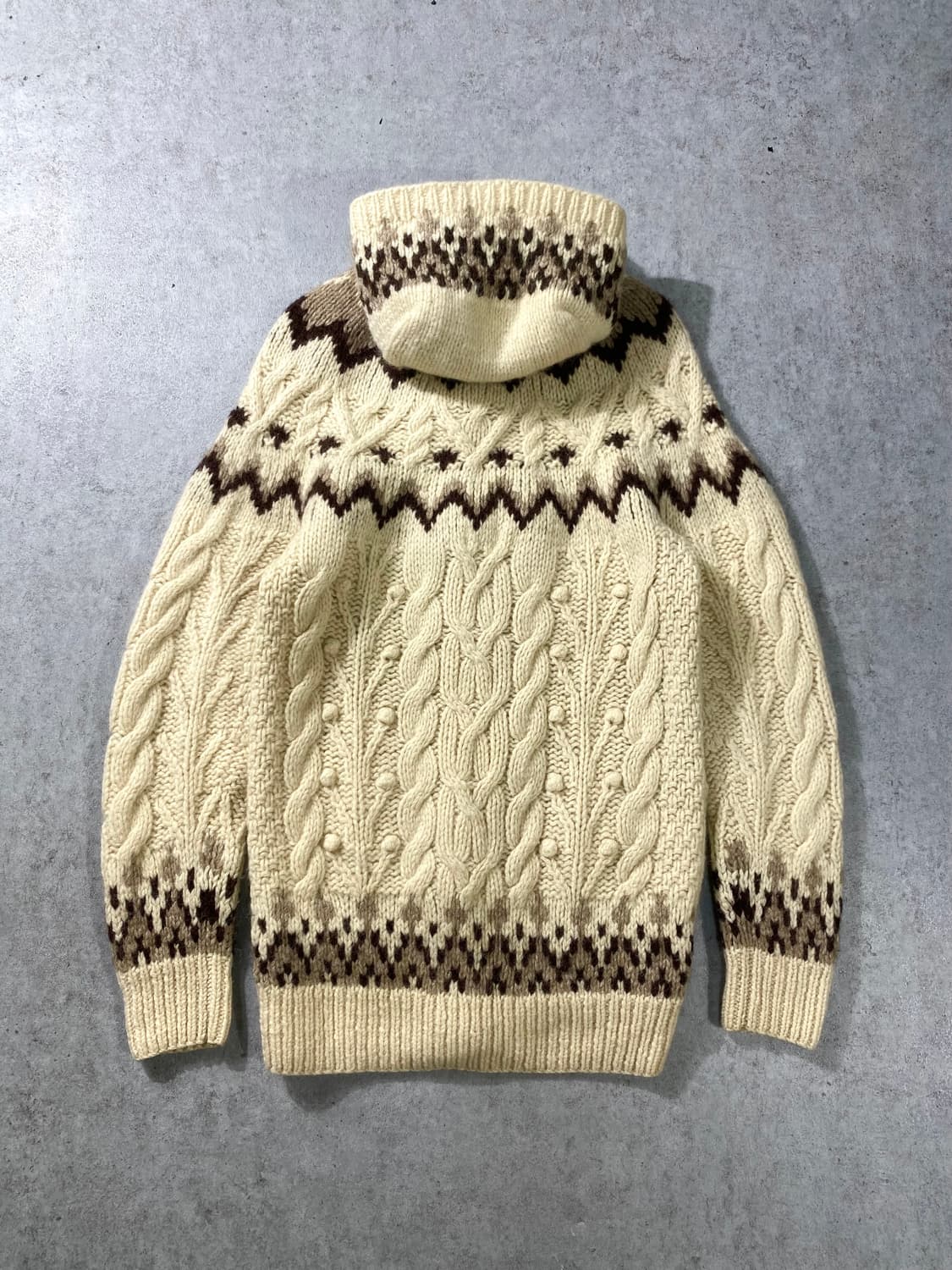 [M] Vintage 빈티지 우먼스 핸드니트 후드 가디건 상품이미지5