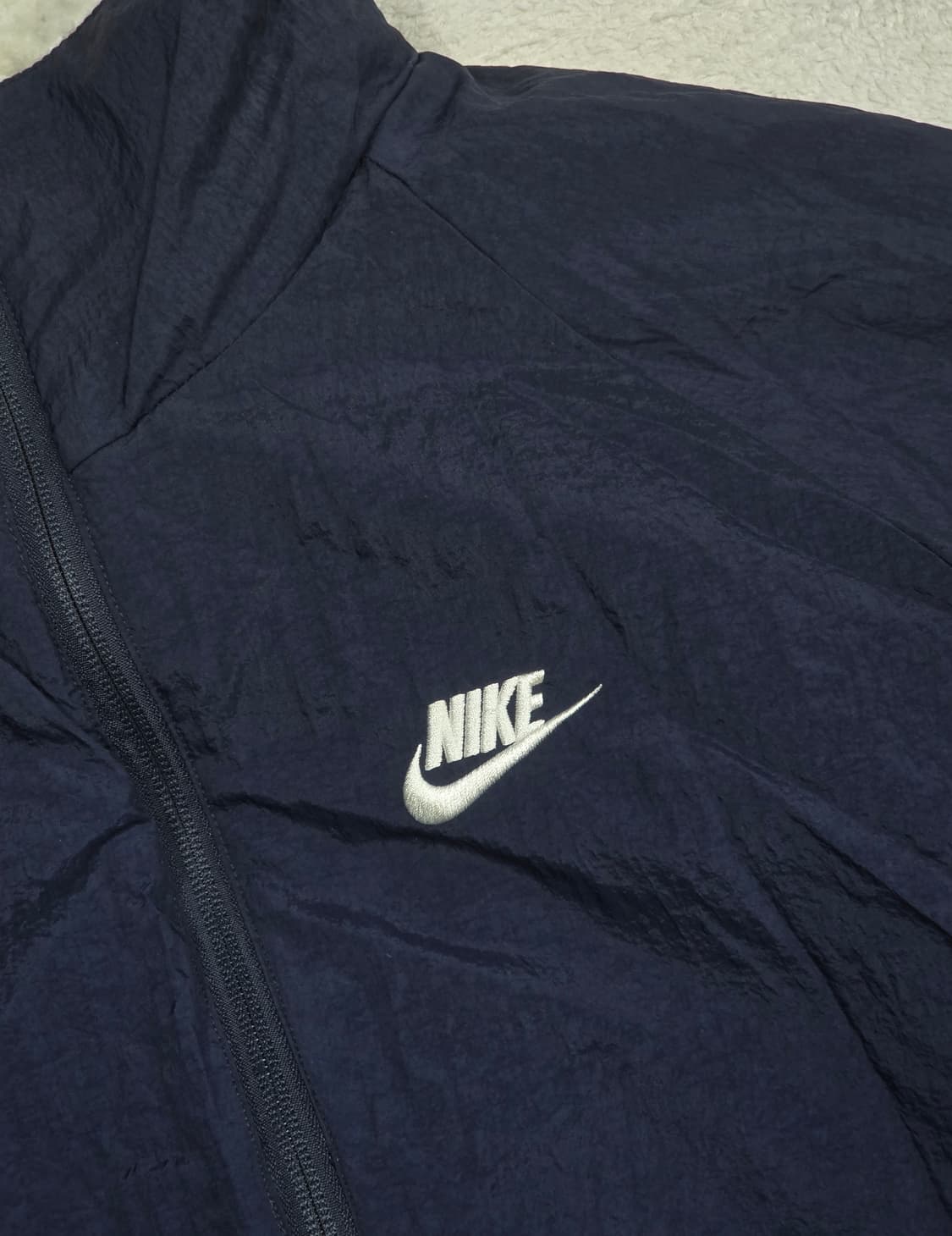 나이키 스우시 뽀글이 플리스 자켓 화이트 L사이즈 상품이미지7
