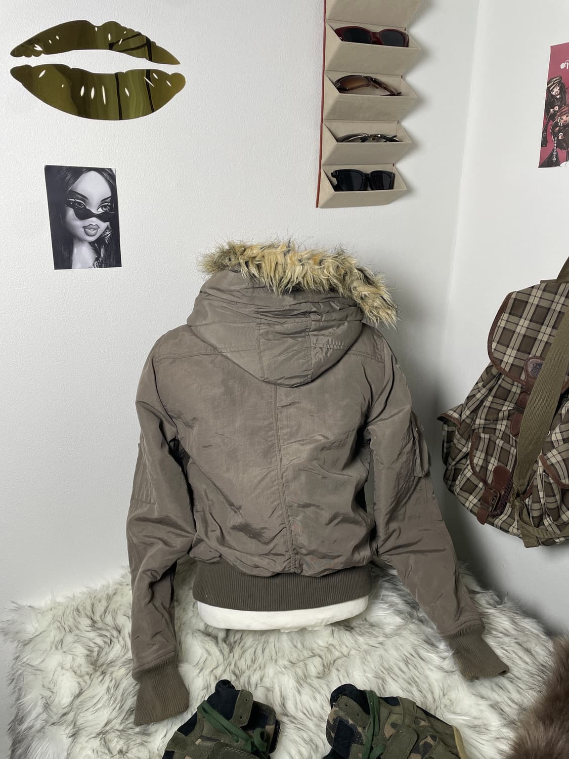 빈티지 N2b 스타일 퍼 봄버 자켓 상품이미지5