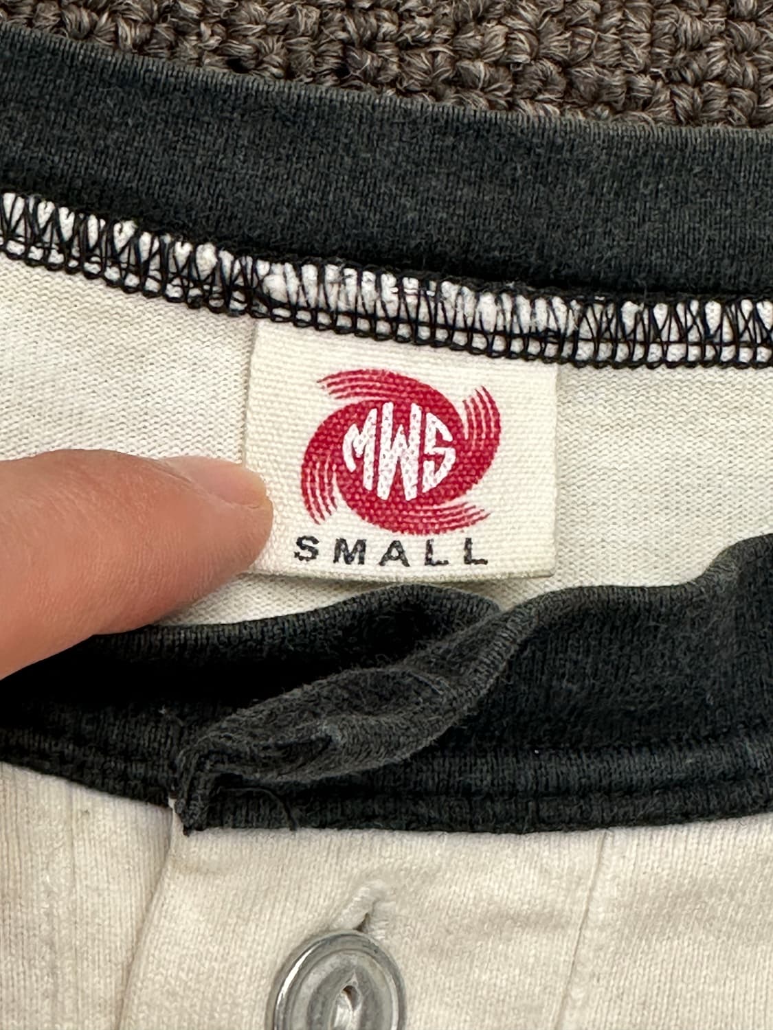 S)Japanese vintage 그래픽 헨리넥 롱슬리브 상품이미지3