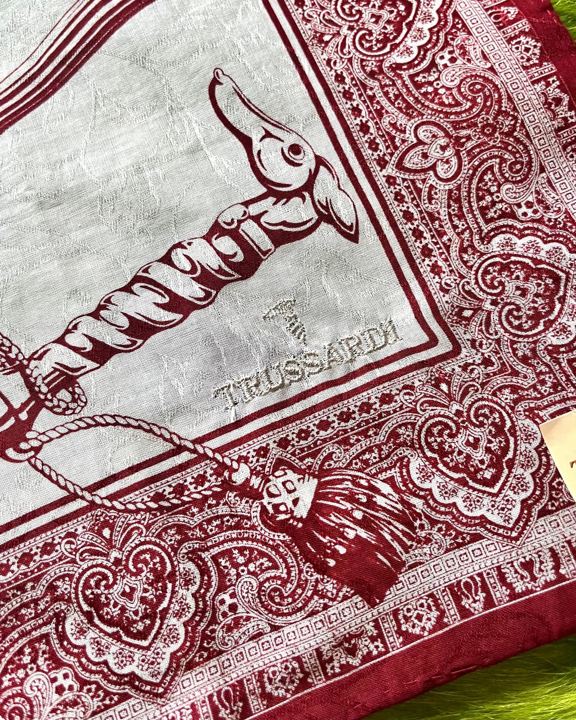 1980-90s Old TRUSSARDI Bandana Scarf 상품이미지9