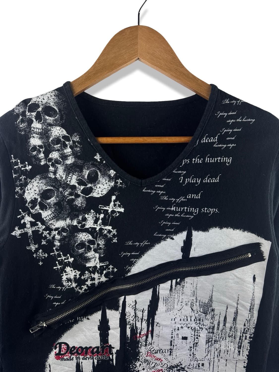 JPN 펑크 스컬 아트웍 지퍼디테일 롱슬리브1894 상품이미지3