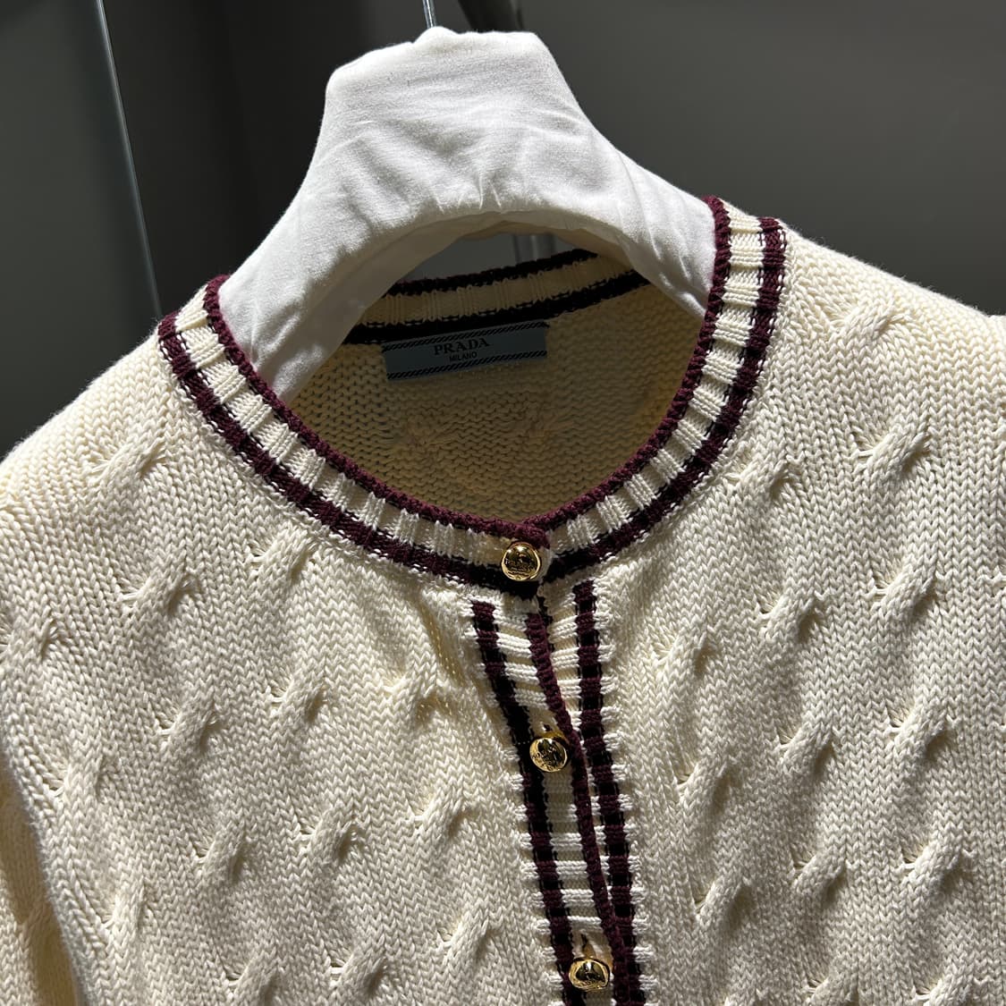프라다 케이블 크롭 가디건 상품이미지3