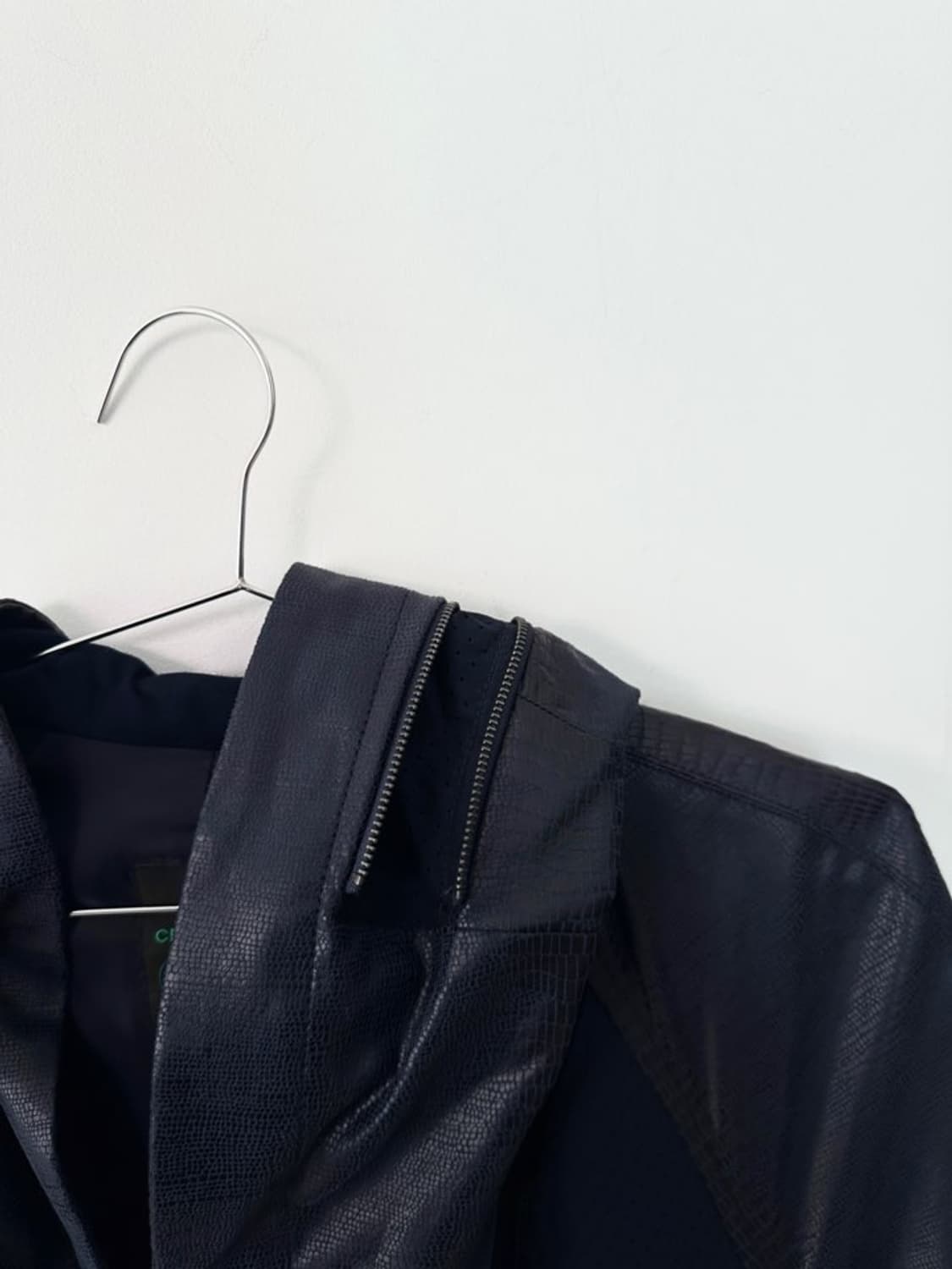 CROCODILE crack leather mix jacket  상품이미지4