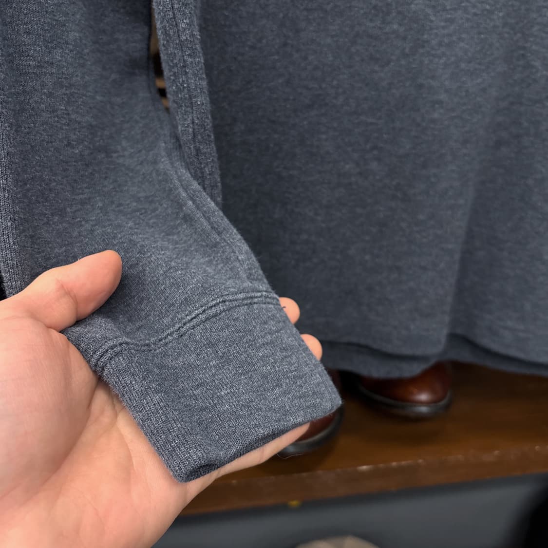 신형라벨 폴로 랄프로렌 리브넥 코튼 하프집업 니트 스웨터 차콜 N987 상품이미지5