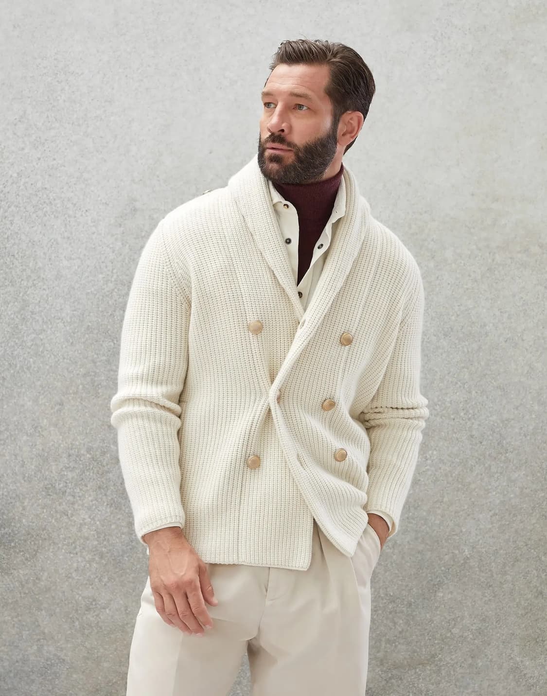 새상품) 브루넬로 쿠치넬리 24 f/w 금장 니트 가디건 자켓 상품이미지1