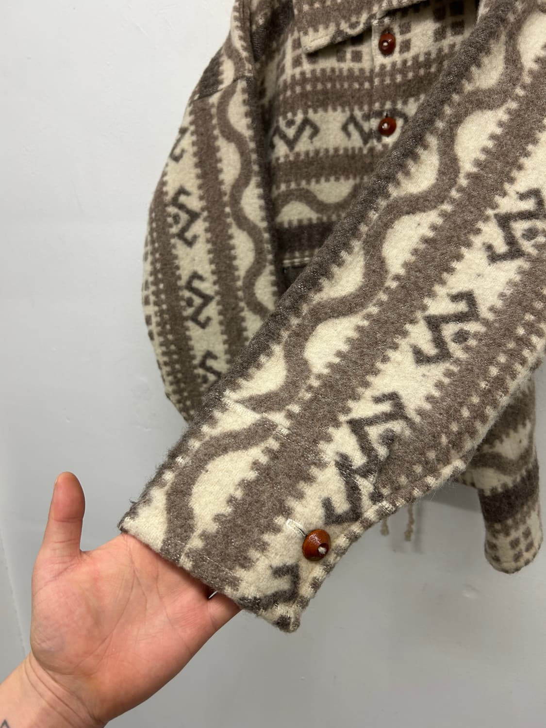 SHUAR 핸드우븐 에콰도르 에스닉 울 자켓 상품이미지4