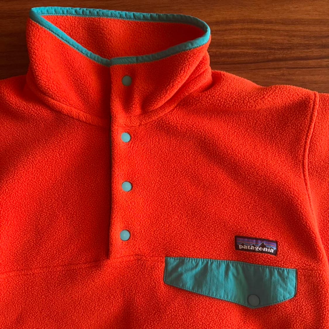 10s 파타고니아 신칠라 스냅-T 오렌지/터콰이즈 상품이미지2