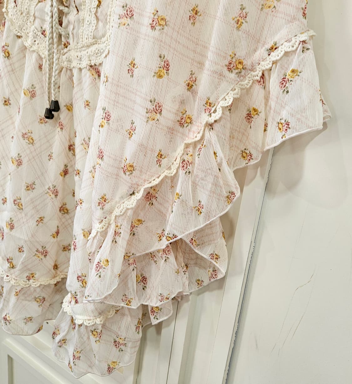 로즈 플라워 판쵸 블라우스 상품이미지5