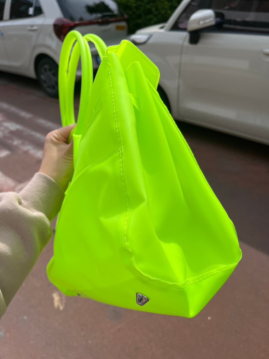 형광초록(형광노랑같기도한) 젤리버킨 🎸 상품이미지5