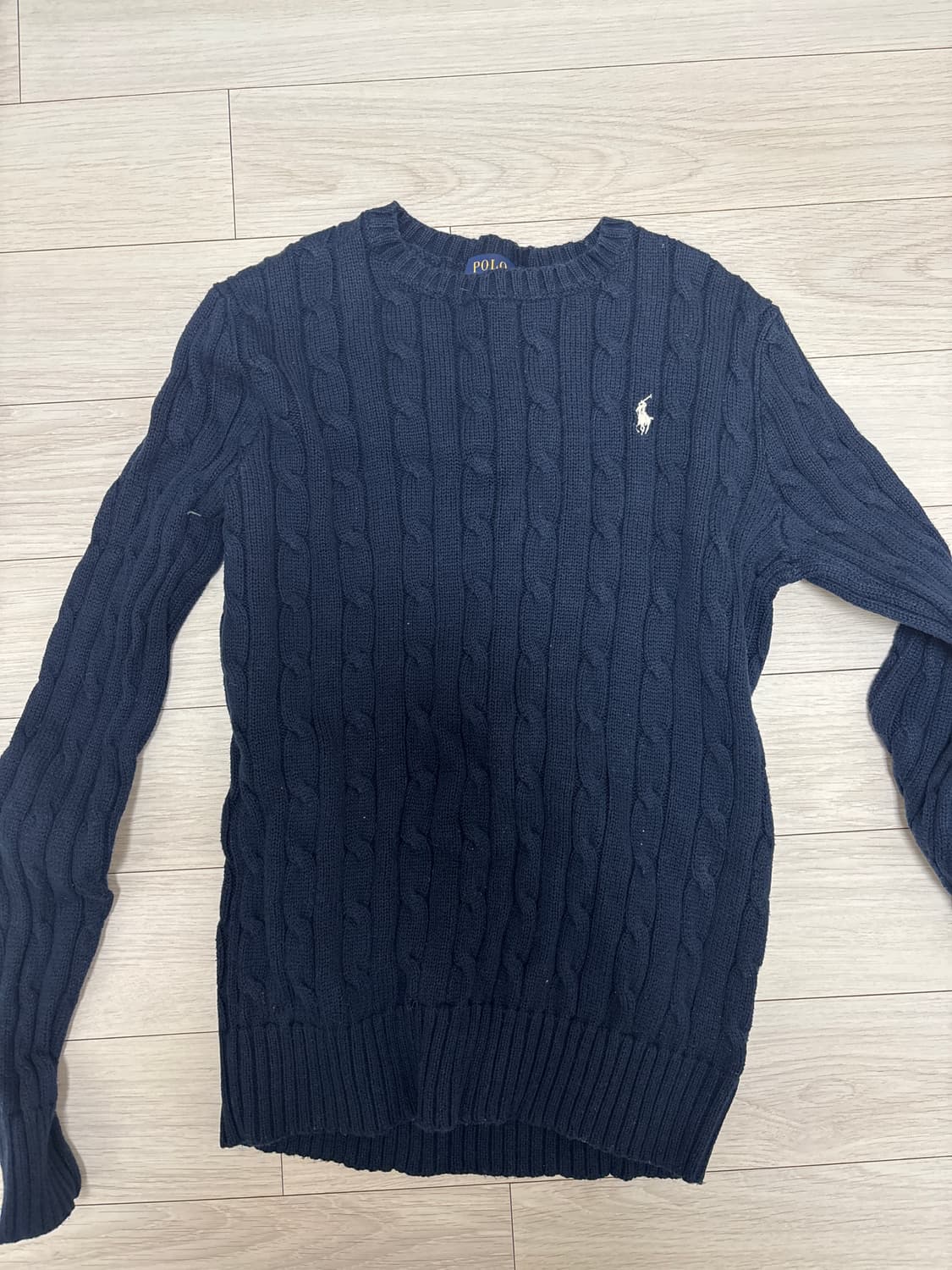 폴로 여성 케이블니트 네이비 상품이미지1