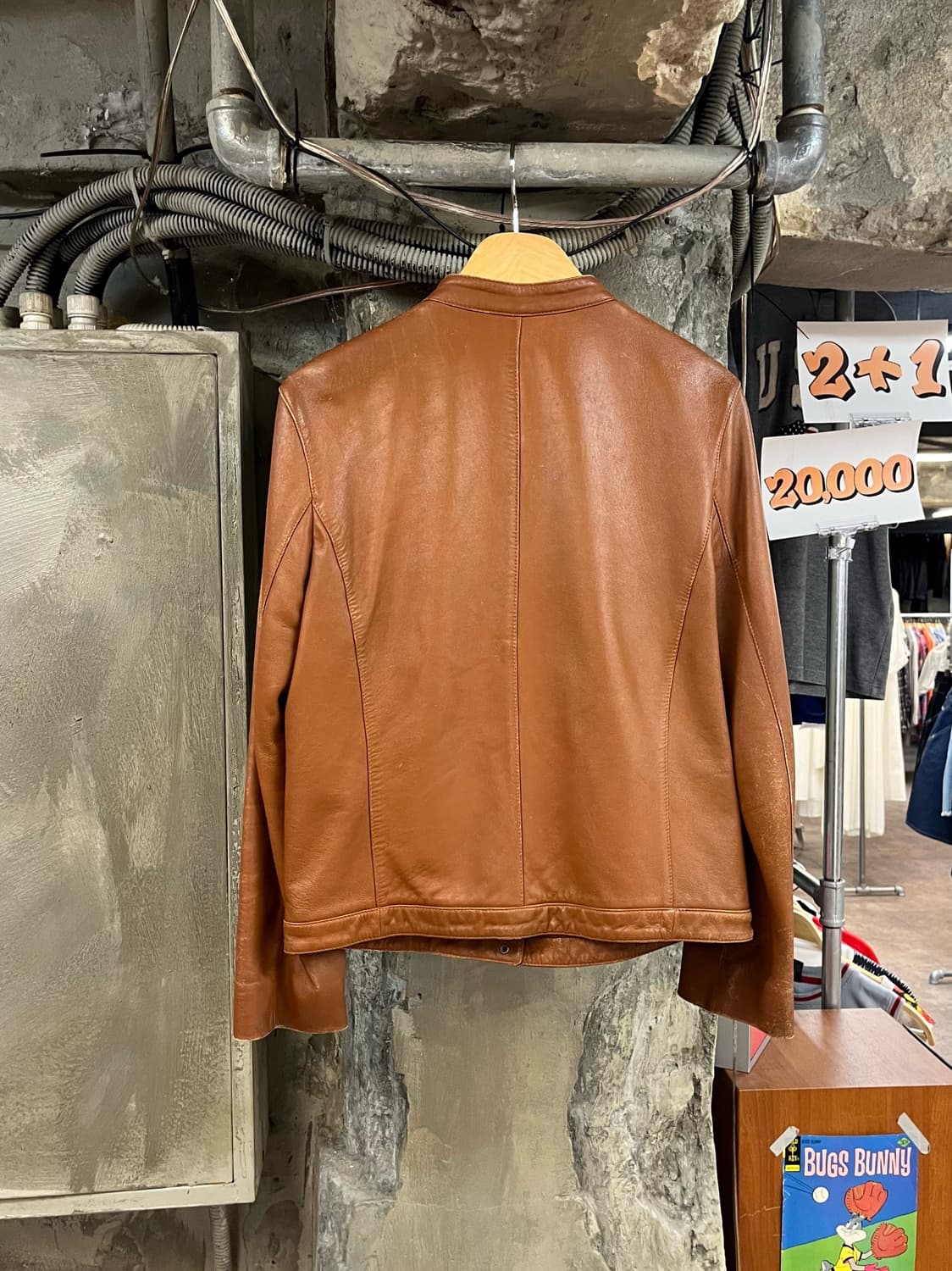 빈티지 양가죽 레더 자켓 브라운 77 #csz4117 상품이미지2