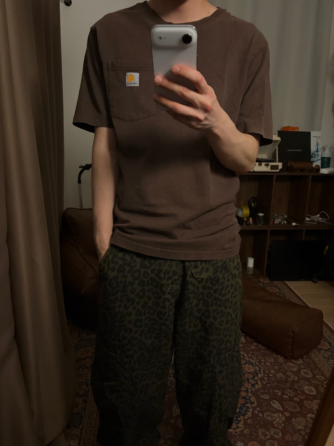 칼하트 브라운 반팔 M 상품이미지1